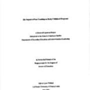 The Impact of Peer Coaching on Early Childhood Programs