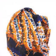 Printed fabric (Black/Orange stripe) - full
