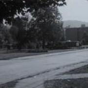 Entrance to campus, Duda World Cultures in background