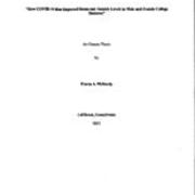 How COVID-19 Has Impacted Stress and Anxiety Levels in Male and Female College Students
