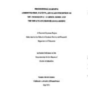 Professional Learning : Administration, Faculty, and Staff Perception of the Professional Learning Model and the Impacts