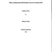 History of Gender in the STEM Workplace: Focused on Technology Fields