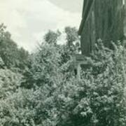 Dixon Hall with bushes