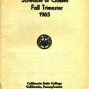 Schedule of Classes : Fall Trimester 1965
