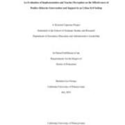 An Evaluation of Implementation and Teacher Preparation on the Effectiveness of Positive Behavior Intervention and Support in