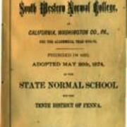 Catalogue of Southwestern State Normal School, 1874-75