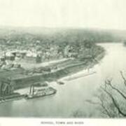 School, Town and River
