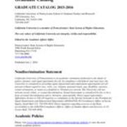 Graduate Catalog 2015-2016