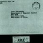 U-4 : Letter and envelop from FC to David Gelernter