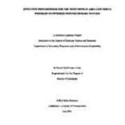 Effective Preparedness for the West Mifflin Area Life Skills Program to Optimize Post-Secondary Success