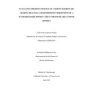 Evaluating the Effectiveness of Current Elementary Grading Practices and Determining Perceptions of a Standards-Based