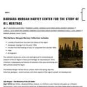 Barbara Morgan Harvey Center for the Study of Oil Heritage