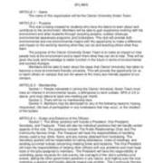 ca. 2020 Clarion University Green Team Constitution and By-Laws 1