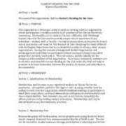 ca. 2020 Clarion University's Reading for the Cure Constitution and By-Laws