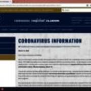 2020-03-12 COVID-19 (Coronavirus) Clarion University Web Site Screen Captures