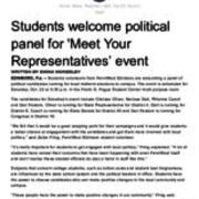 2022-10-20 Students Welcome Political Panel for Meet Your Representatives Event