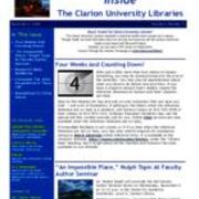 2008-11-04 Inside the Clarion University Libraries Newsletter (Vol. 4, No. 11)