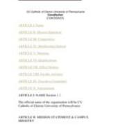 ca. 2020 CU Catholic Constitution and By-Laws 1