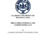 2018-2020 Drug-Free Schools and Communities Act for Clarion University of Pennsylvania Biennial Review