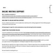 Online Writing Support