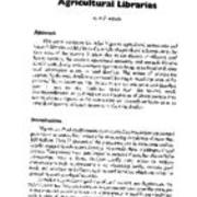 Rural Information Supply and Nigerian Agricultural Libraries