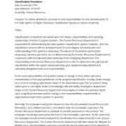 Classification Procedure Policy 1991-7-1