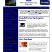 2012-04-17 Inside the Clarion University Libraries Newsletter (Vol. 7, No. 27)