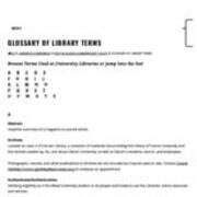 Glossary of Library Terms