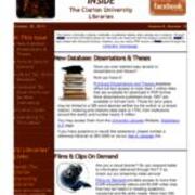 2012-10-30 Inside the Clarion University Libraries Newsletter (Vol. 8, No. 10)