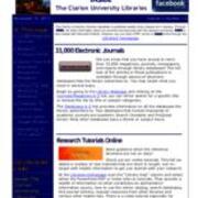 2011-11-15 Inside the Clarion University Libraries Newsletter (Vol. 7, No. 12)