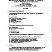 2014-7-10 Council of Trustees Minutes