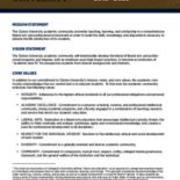 Academic Strategic Plan 2015-2020, 2015 