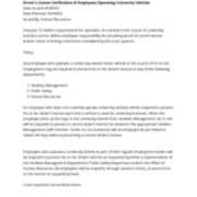 Drivers License Verification of Employees Operating University Vehicles Policy 2002-4-8