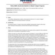 2022-07-01 Accelerated Bachelor to Master's Degree Programs Policy
