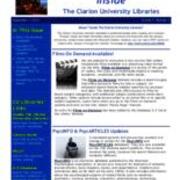 2010-09-07 Inside the Clarion University Libraries Newsletter (Vol. 6, No. 2)