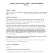 ca. 2020 Cross Country - Track and Field Club Constitution and By-Laws