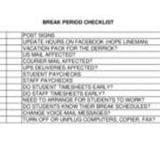 2019-02-18 Break Period Checklist