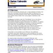 2007-09-18 Inside the Clarion University Libraries Newsletter (Vol. 3, No. 4)