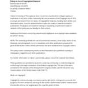 Use of Copyrighted Material Policy 1996-7-1