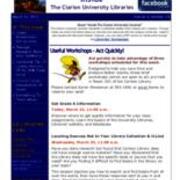 2011-03-22 Inside the Clarion University Libraries Newsletter (Vol. 6, No. 24)