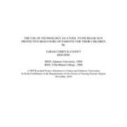 The Use of Technology as a Tool to Increase Sun Protective Behaviors of Parents for their Children
