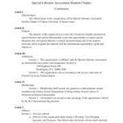 2012 Special Libraries Association Student Chapter of Clarion University of Pennsylvania Constitution and By-Laws