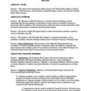 Alpha Phi Sigma - Pi Epsilon Beta Chapter By-Laws ca. 2020