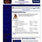 2012-11-19 Inside the Clarion University Libraries Newsletter (Vol. 8, No. 13)