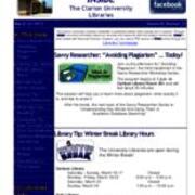 2013-03-12 Inside the Clarion University Libraries Newsletter (Vol. 8, No. 22)