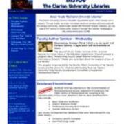 2009-10-06 Inside the Clarion University Libraries Newsletter (Vol. 5, No. 6)