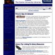 2011-09-27 Inside the Clarion University Libraries Newsletter (Vol. 7, No. 5)