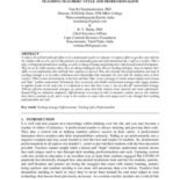 Teaching Teachers' Style and Professionalism