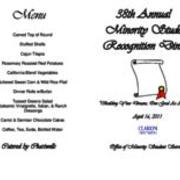 Minority Student Recognition Dinner Program, 2011-04-16