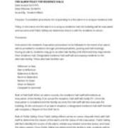 FIRE ALARM POLICY FOR RESIDENCE HALLS 1995-3-27